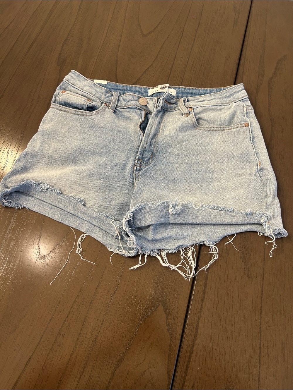Almost Famous Light Blue Distressed Denim Cutoff Shorts - Picture 2 of 7